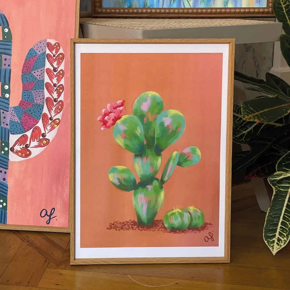 Floral Cactus Print - Image 3