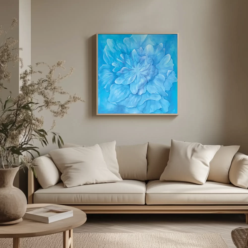 Celeste Blue Flower Print - Image 2